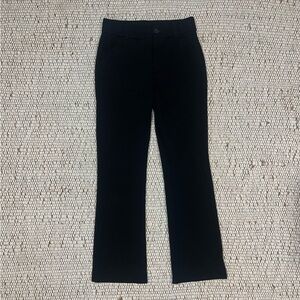 Mid WaistBack Side Pocket Slight Flare Work Pants